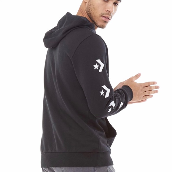 Converse Repeated Chevron Star Black Hoodie Men’s - Picture 4 of 8